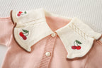 Conjunto Infantil Tricô Cerejinhas