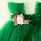 Vestido Infantil de Tule Natal
