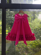 Vestido Infantil Barra Babados e Laço