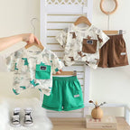 Conjunto Infantil Masculino Animais Bolsinho
