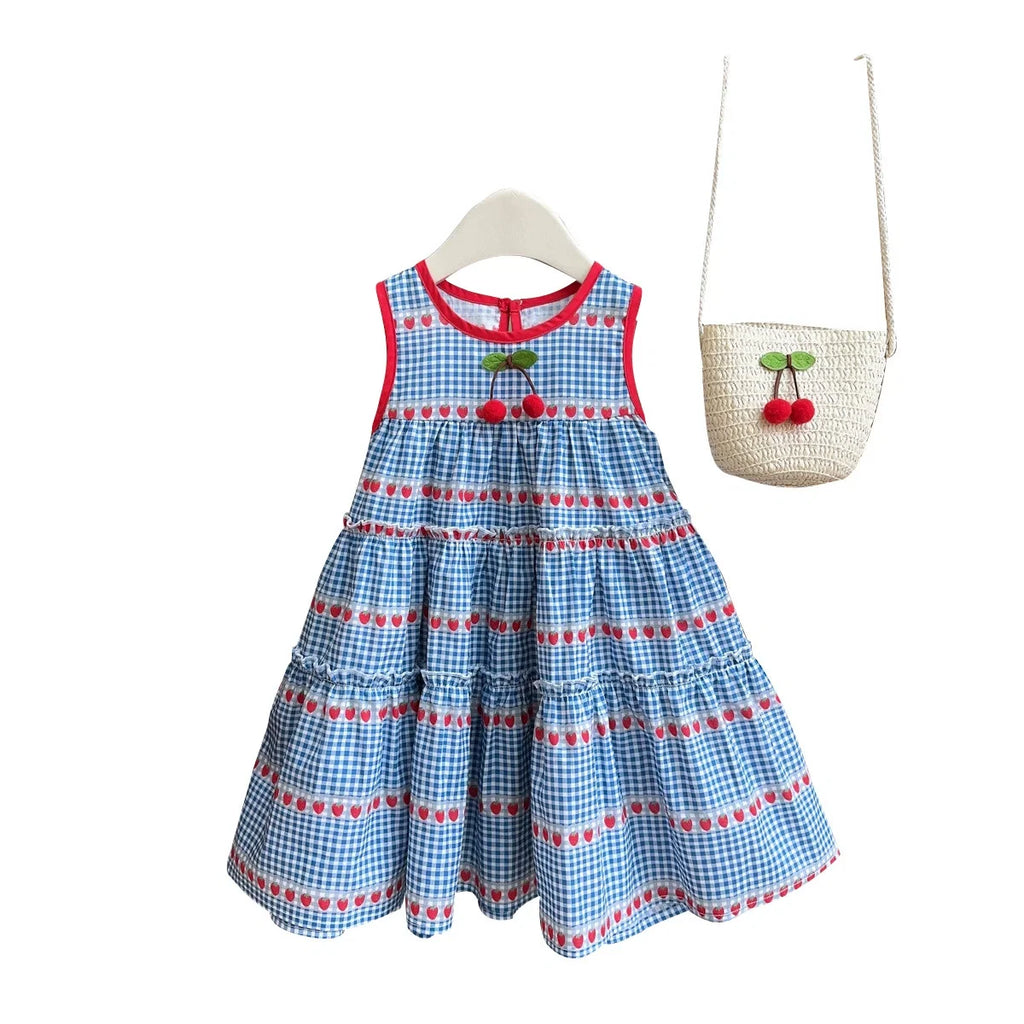 Vestido Infantil Morango Cerejinhas