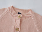 Cardigan Infantil De Tricô Cogumelo