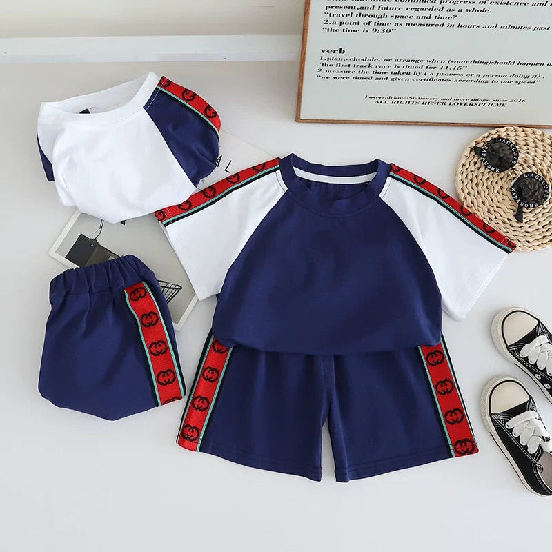 Conjunto Infantil Masculino Azul e Vermelho