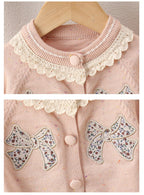 Conjunto Infantil Inverno de Tricô Lacinhos