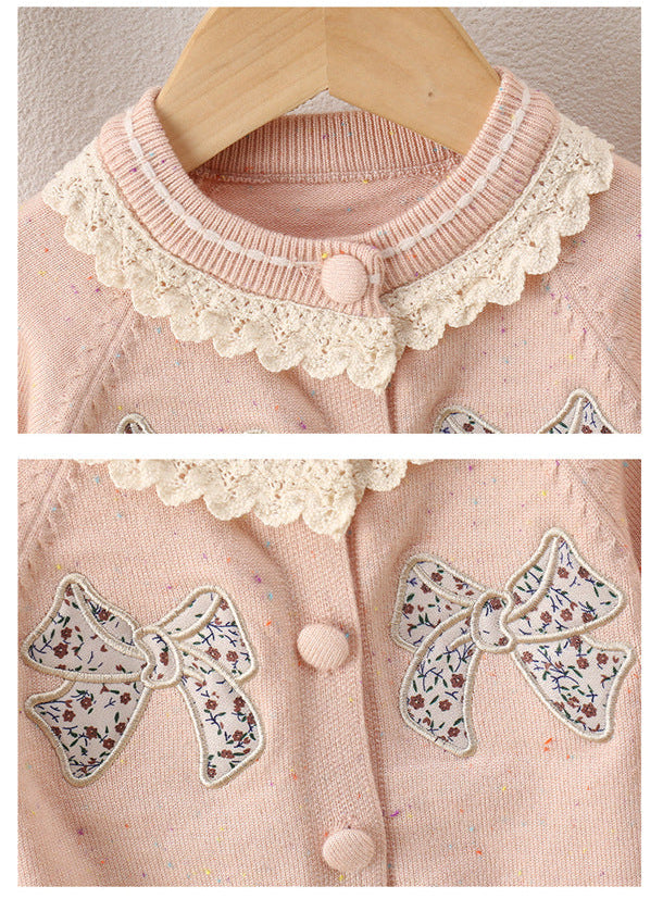 Conjunto Infantil Inverno de Tricô Lacinhos
