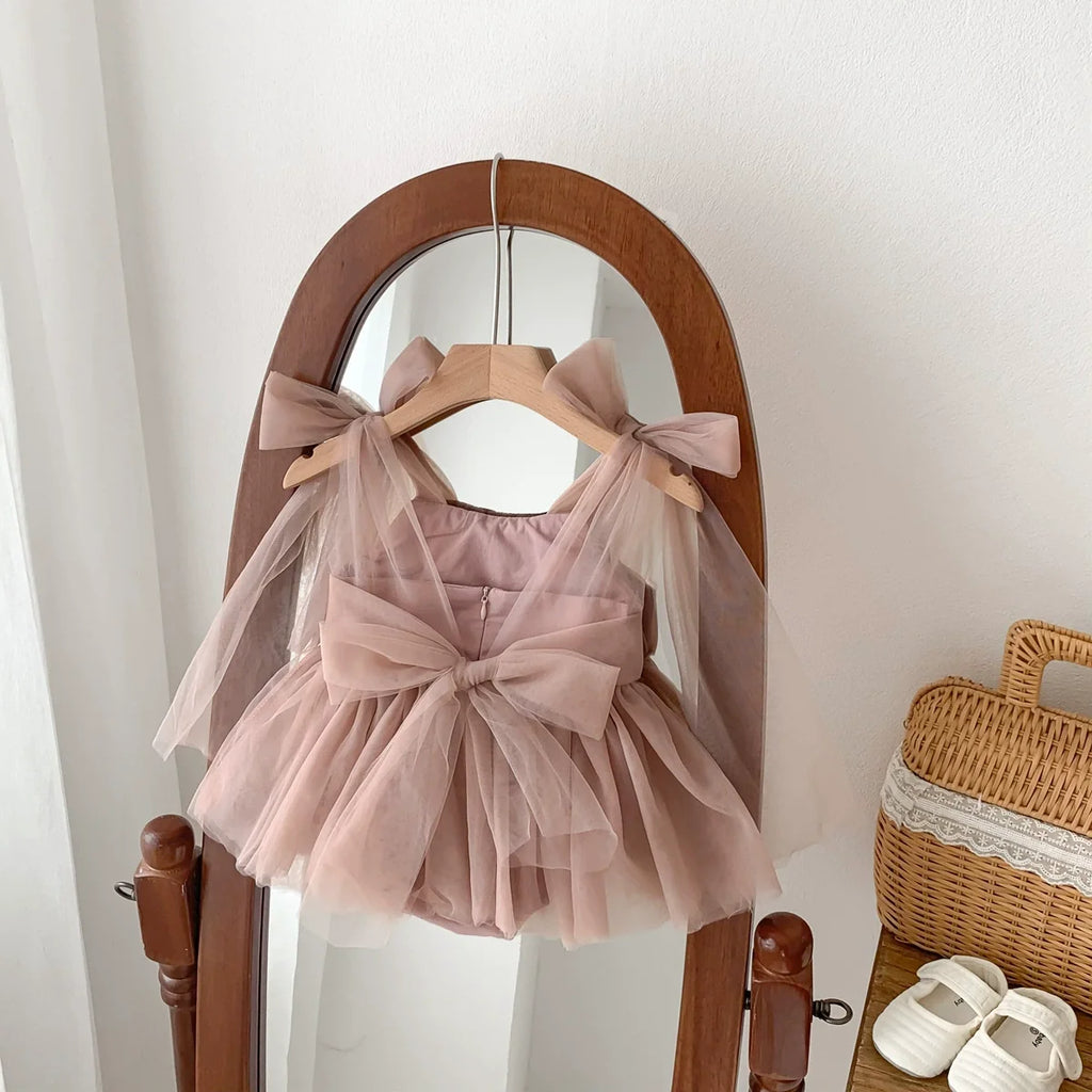Body Vestidinho Infantil De Tule