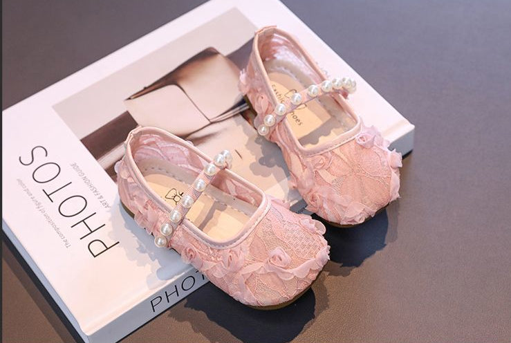 Sapato Infantil Flores e Pérolas