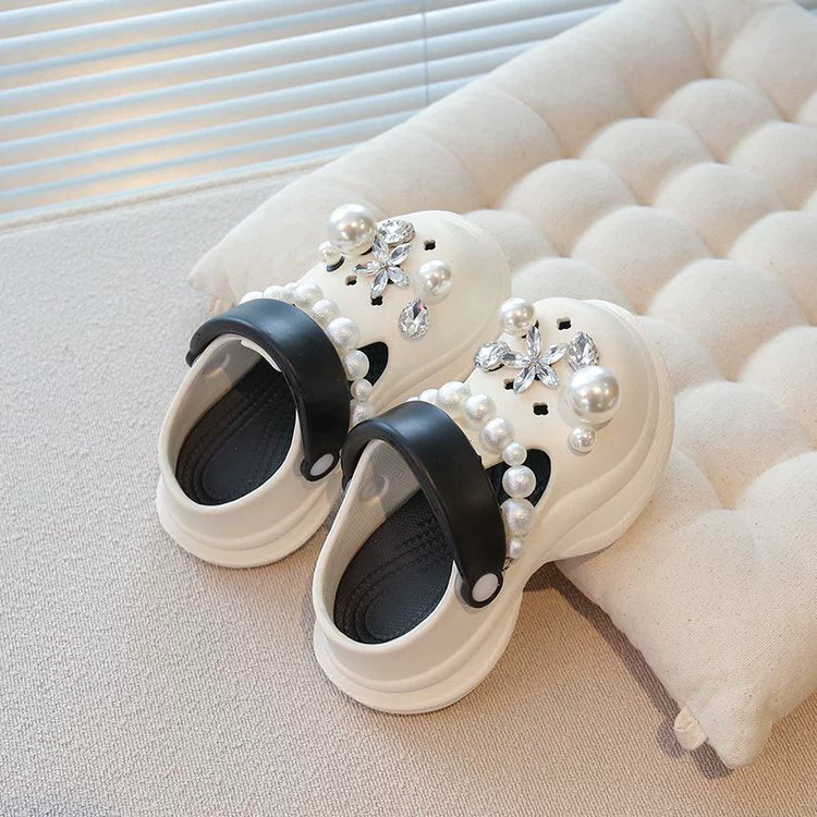 Crocks Infantil Feminino Pérolas
