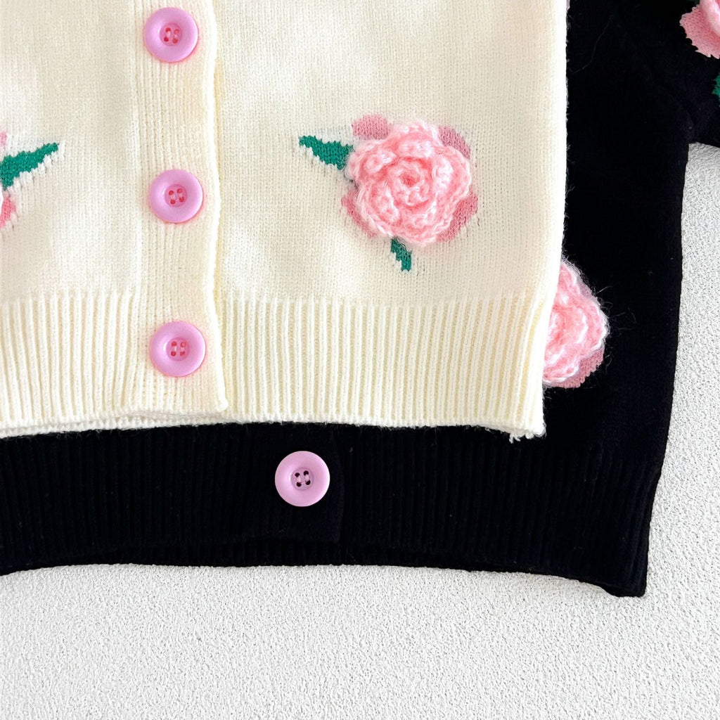 Conjunto Infantil Tricô Mussi Inverno Flores