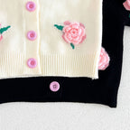 Conjunto Infantil Tricô Mussi Inverno Flores