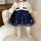 Vestido Infantil com Golinha e Tule