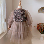 Vestido Infantil Tule + Colete Florzinhas