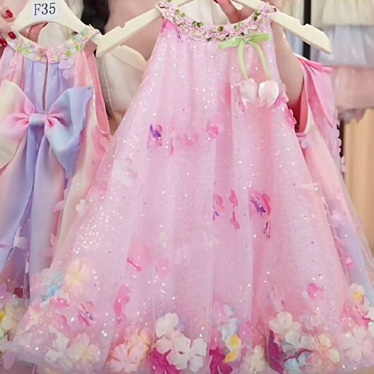 Vestido Infantil Tule Florzinhas