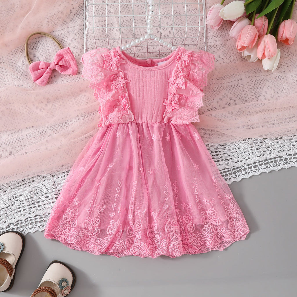 Body Infantil Renda Flores