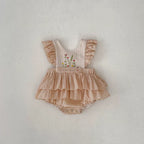 Body Infantil Feminino Florzinhas Camadas