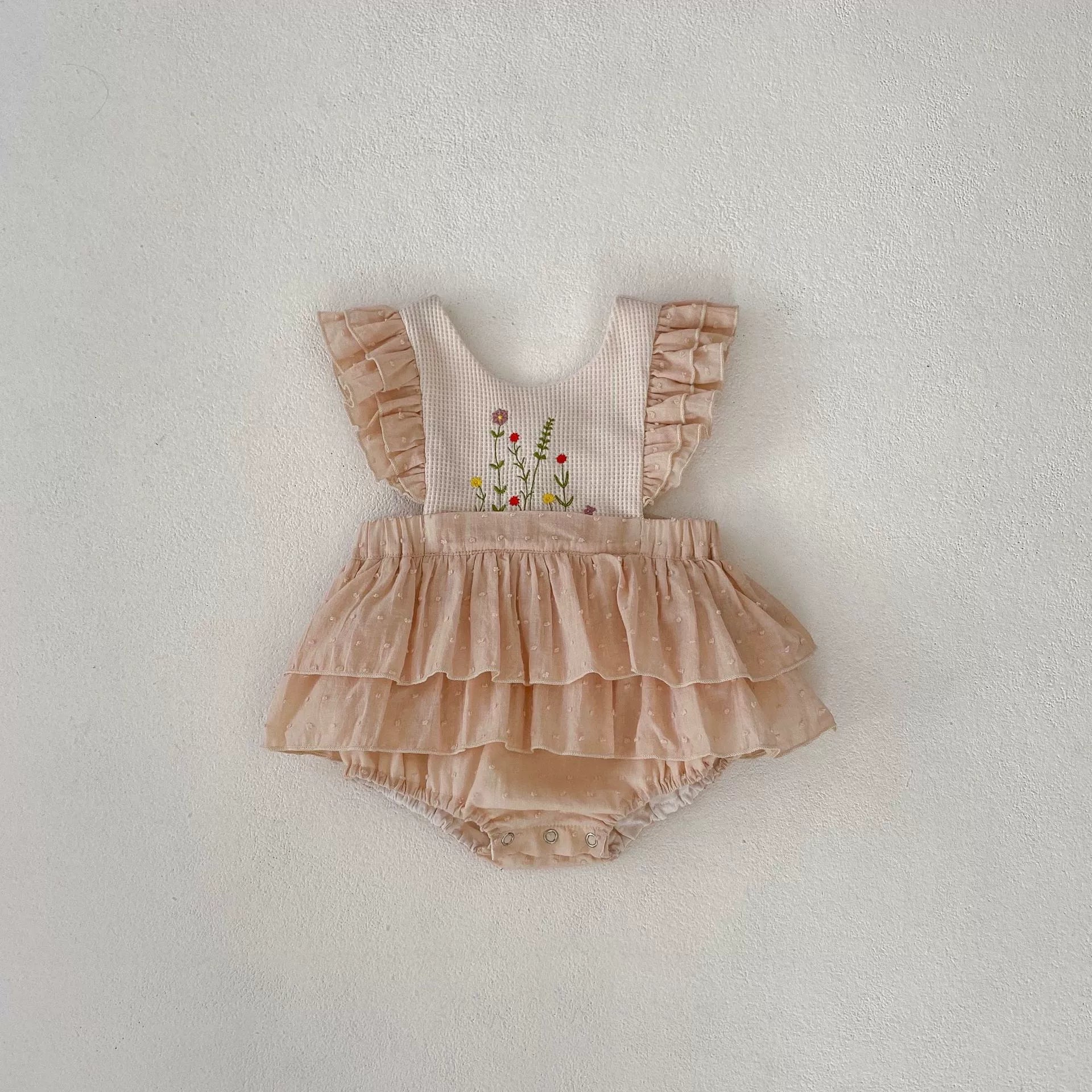 Body Infantil Feminino Florzinhas Camadas