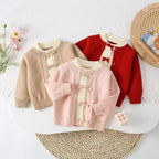 Casaco Infantil Tricô lacinhos