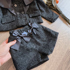 Conjunto Infantil Feminino Preto Lacinhos