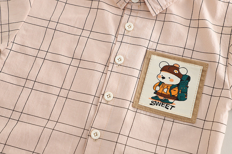 Conjunto Infantil Masculino Bolso Ursinho