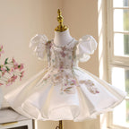 Vestido de Festa Florzinhas Strass