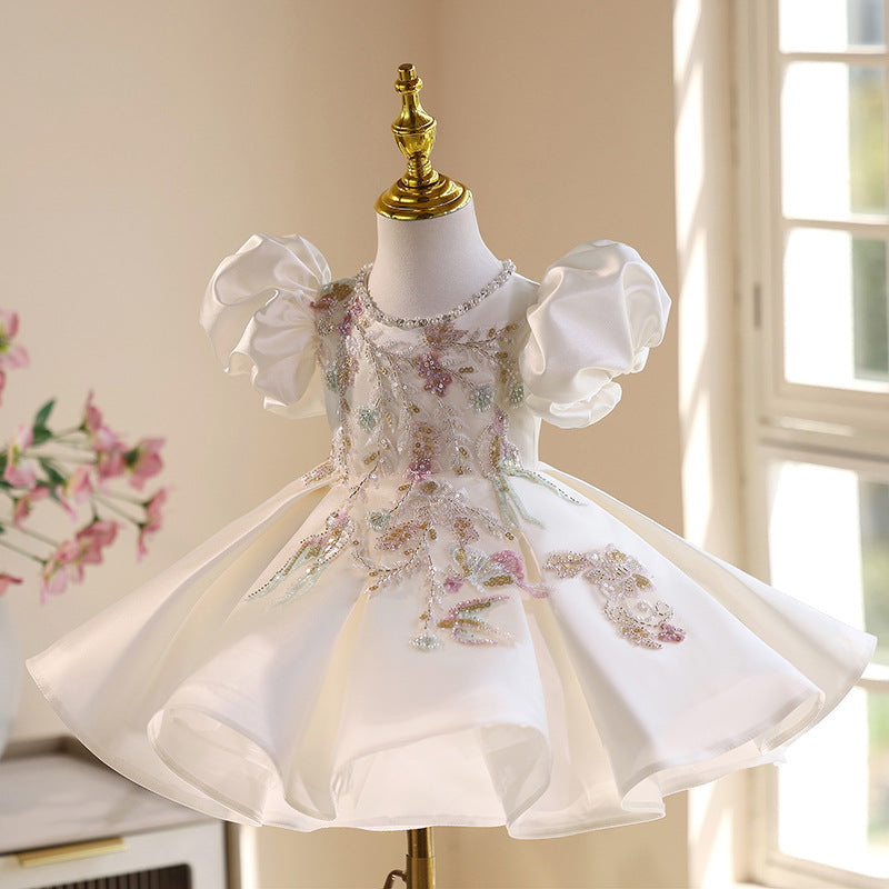 Vestido de Festa Florzinhas Strass