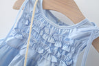 Vestido Infantil Azul Babadinhos