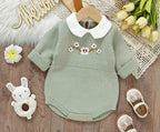 Body Infantil Feminino Tricô Florzinhas