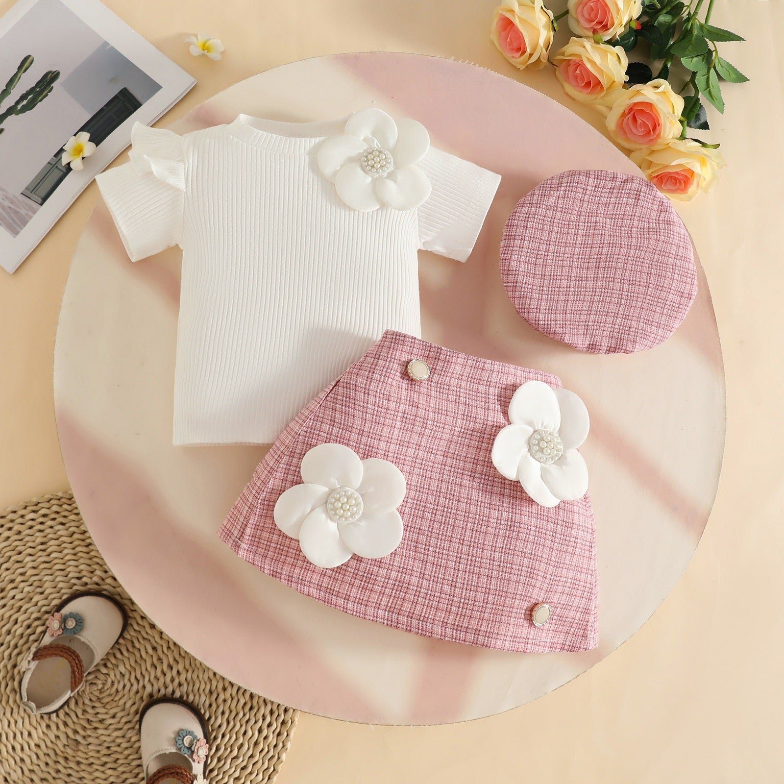 Conjunto Infantil Feminino Flores Botõeszinhos