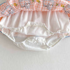 Body Infantil Feminino Xadrez Coelhinhos