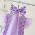 Vestido Infantil Sereia Brilhante