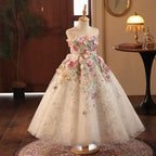 Vestido Infantil Longo Flores