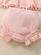 Conjunto Infantil Feminino Verão Rendinha