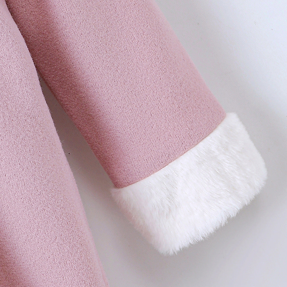 Casaco Infantil Rosa com Plush