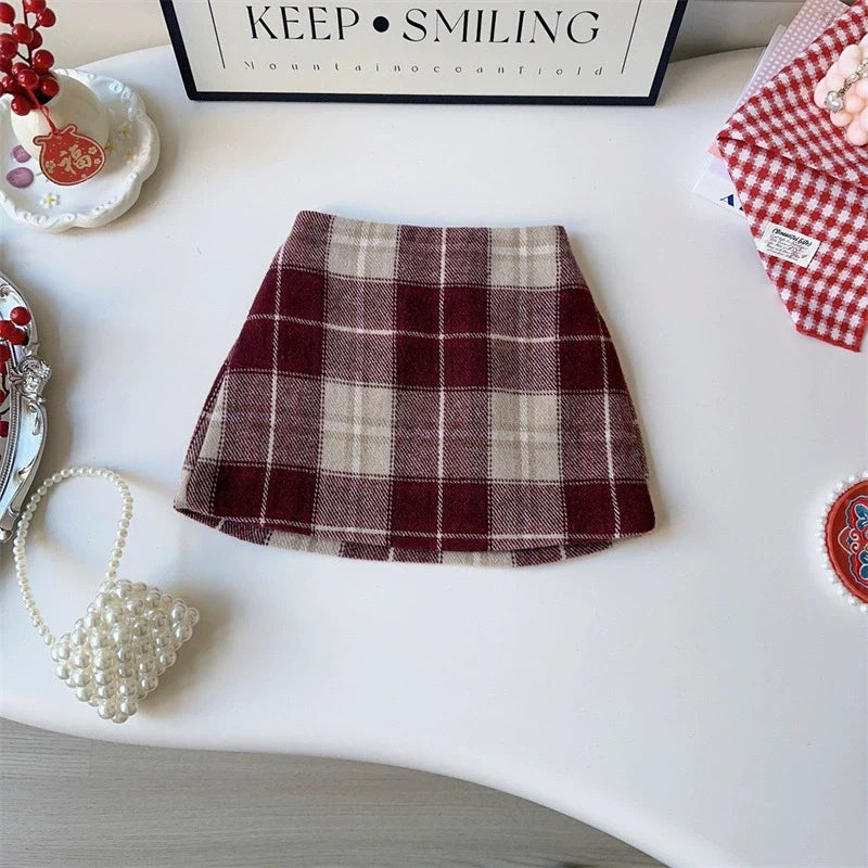 Conjunto Infantil Feminino Xadrez Lacinhos