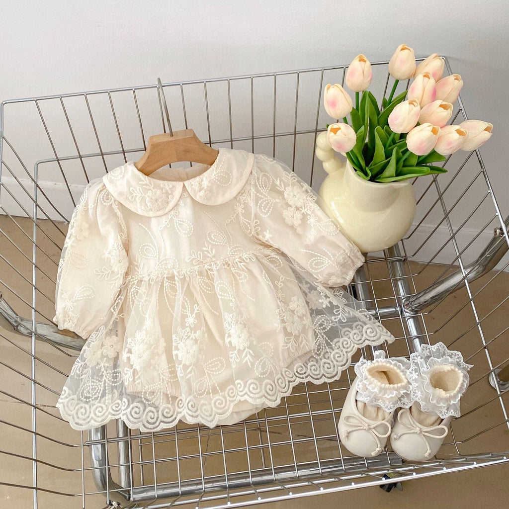 Vestido Infantil Rendado Floral