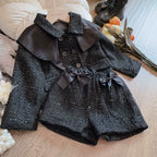 Conjunto Infantil Feminino Preto Lacinhos