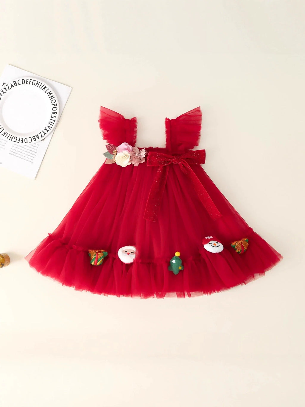 Vestido Infantil de Tule Natal
