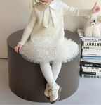 Vestido Infantil Flores e Tule + Blusinha