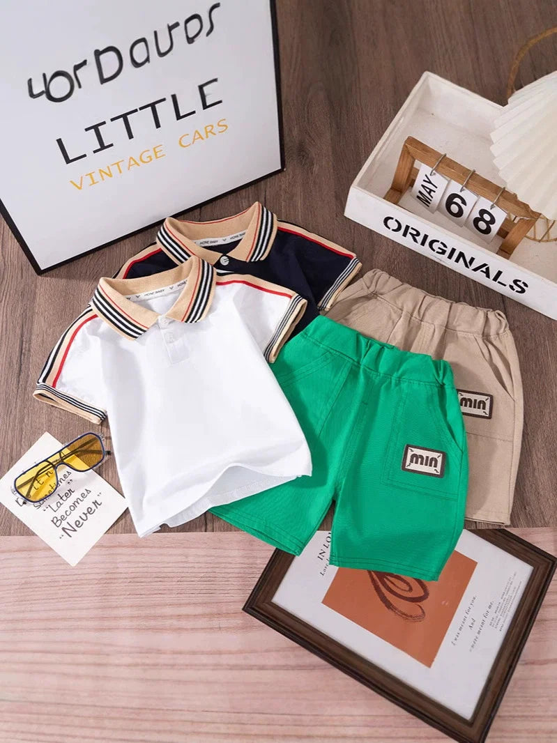Conjunto Infantil Masculino Polo Lístras