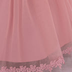Vestido Infantil Luxo com  Bordado Flores