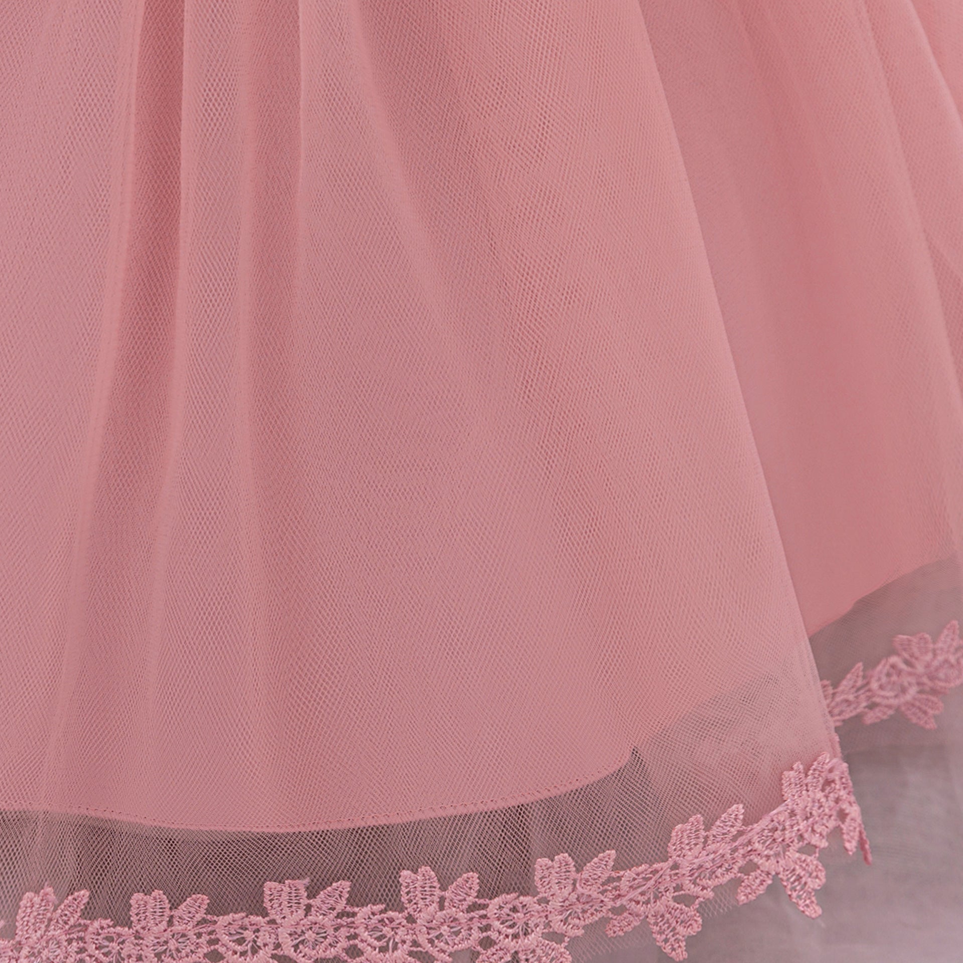 Vestido Infantil Luxo com  Bordado Flores