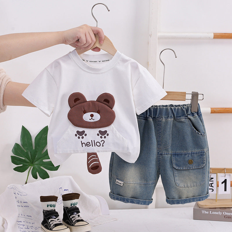 Conjunto Infantil Masculino Ursinho e Jeans