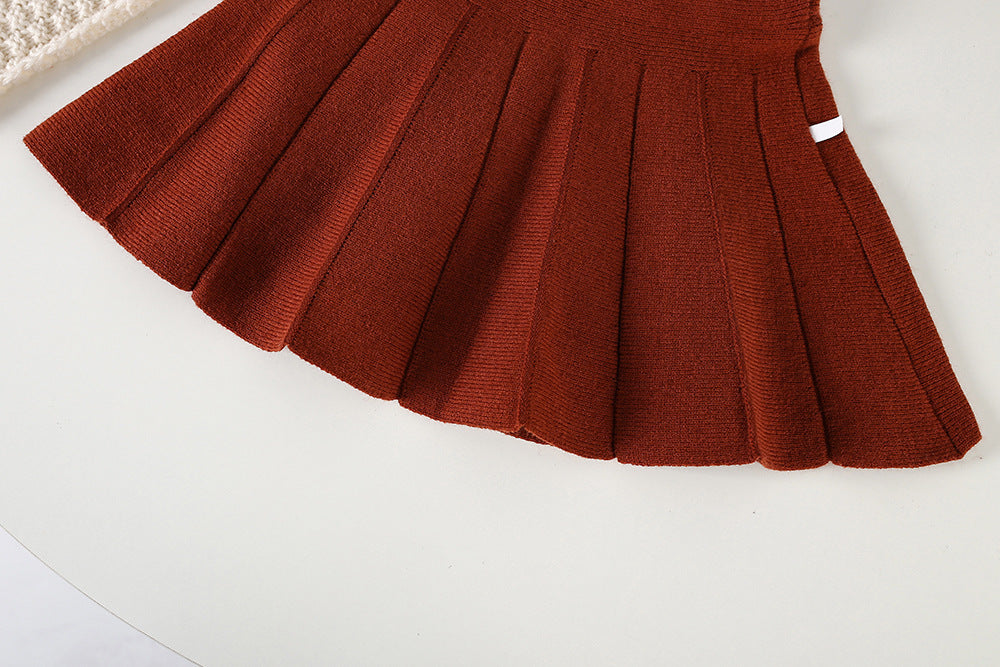 Conjunto de Tricô Feminino Corações Golinha