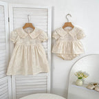 Vestido/ Body Infantil Renda Floral