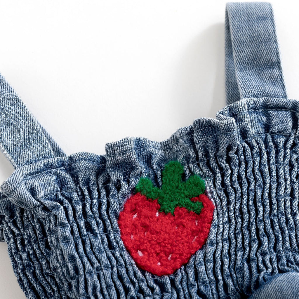 Vestido Infantil Jeans Moranguinho