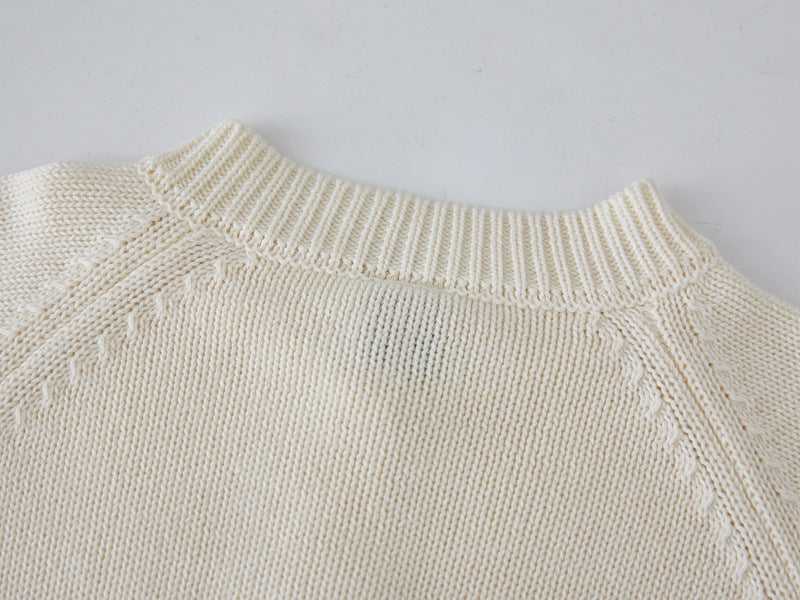 Cardigan Infantil De Tricô Cogumelo