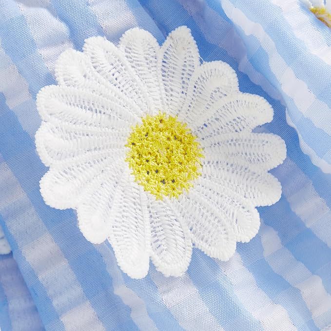 Body Infantil + Chapéu Azul Florzinhas