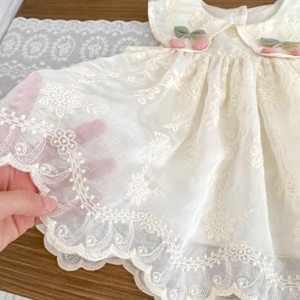 Vestido Infantil Verão Cerejinhas