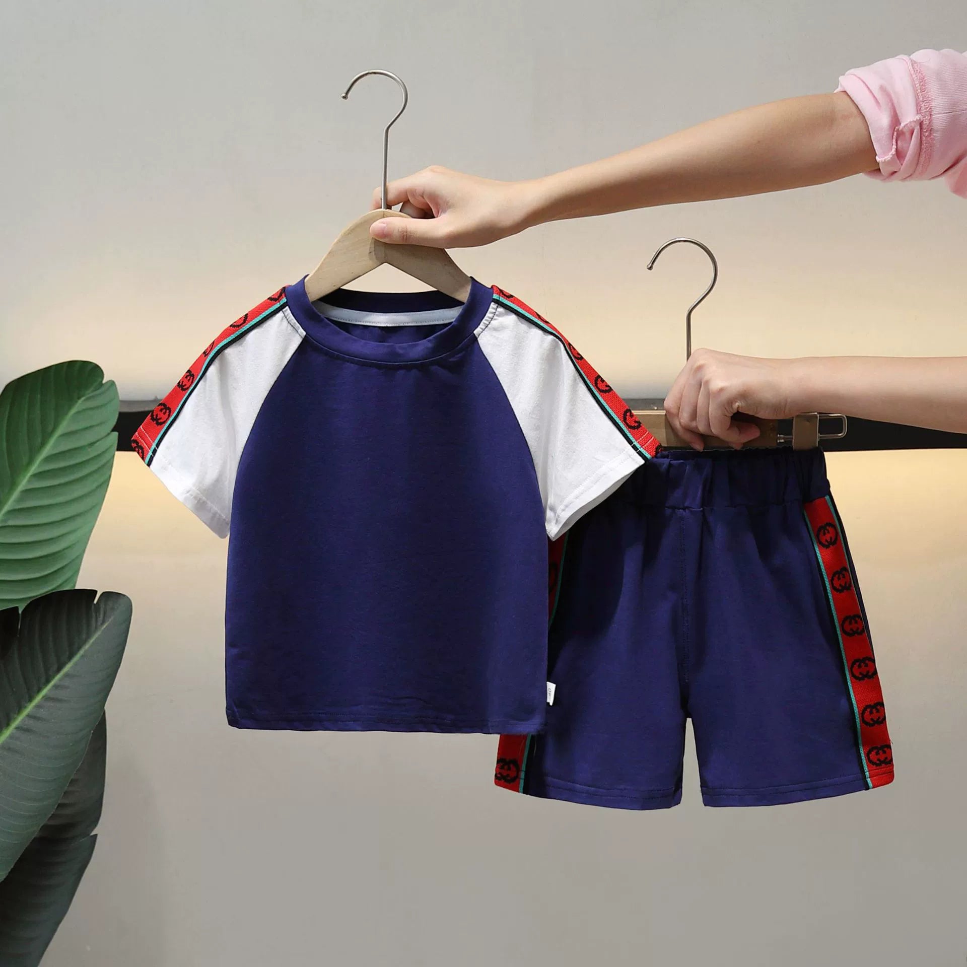 Conjunto Infantil Masculino Azul e Vermelho