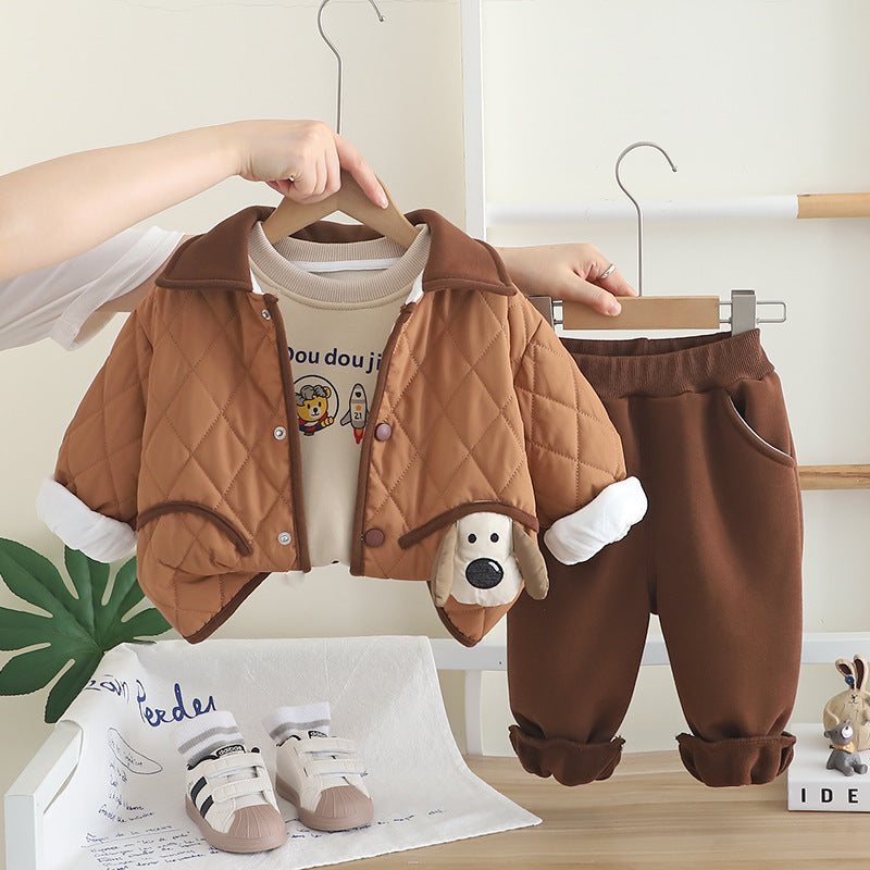 Conjunto Infantil Masculino 3 Peças Cachorrinho
